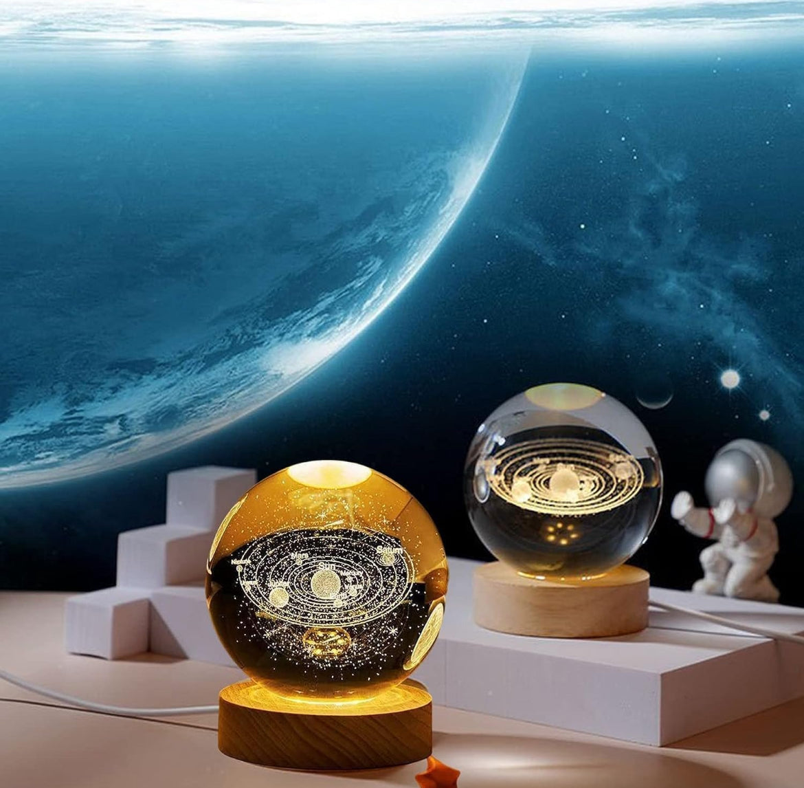 Multicolours 3D Solar System Lamp