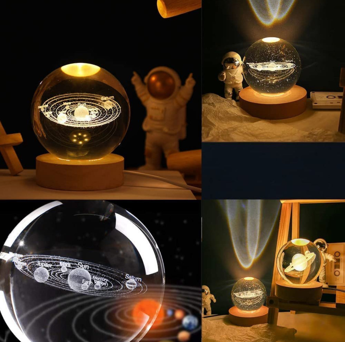 Multicolours 3D Solar System Lamp