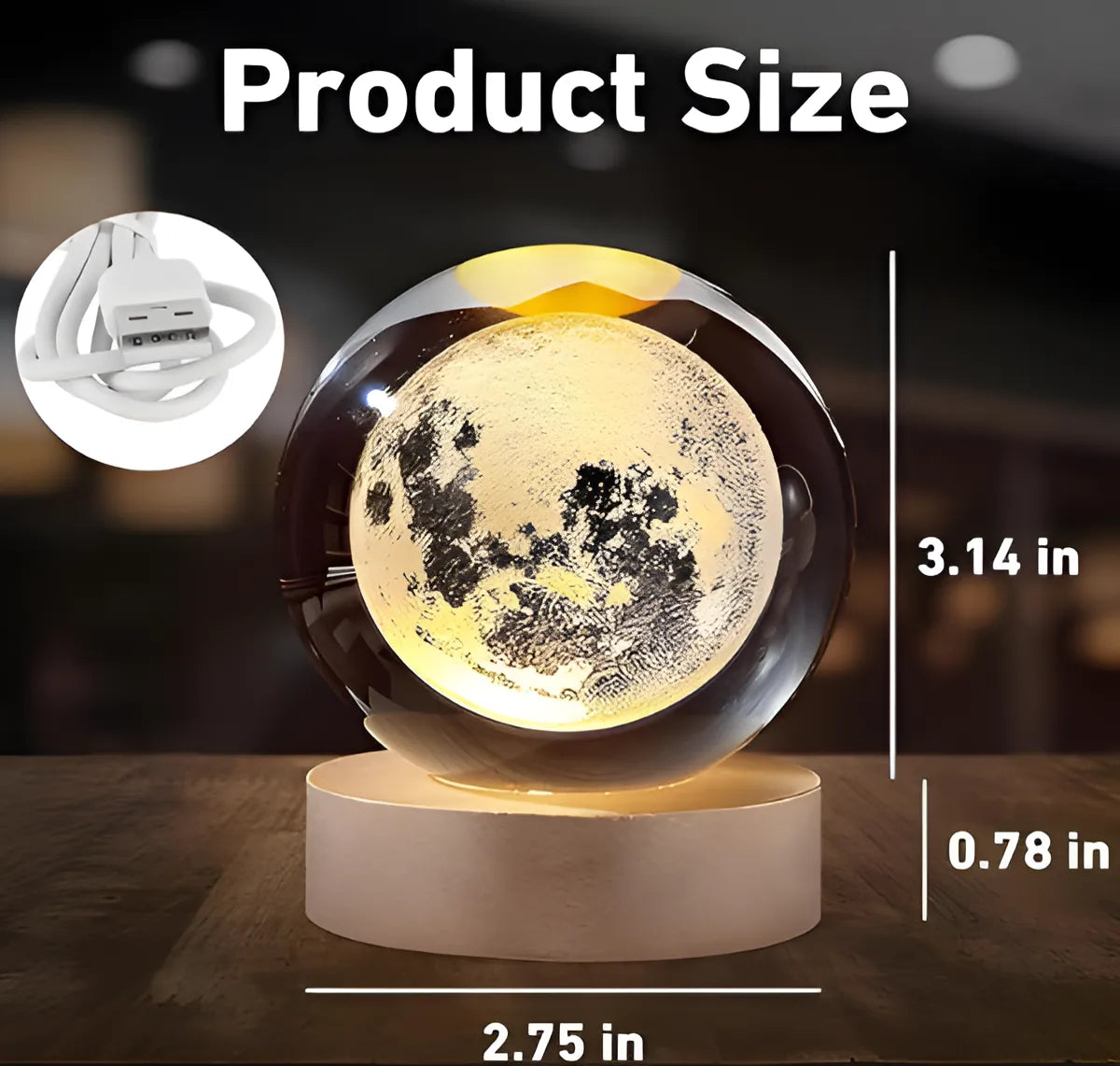 Multicolours 3D Moon Light Lamp