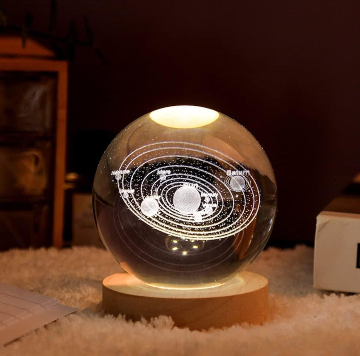 Multicolours 3D Solar System Lamp