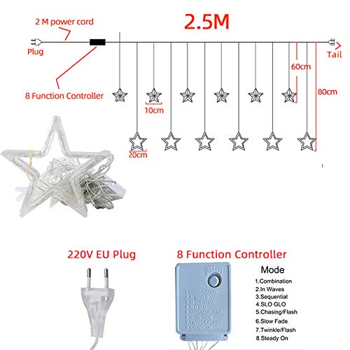 Star Curtain Lights | Warm White LED Light