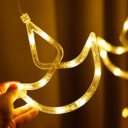 Diya Curtain Lights | Warm White LED | Diwali Decoration
