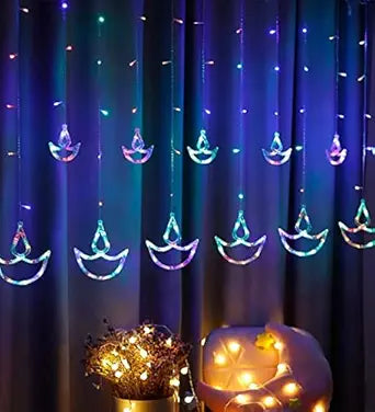 Diya Curtain Lights | Multicolour